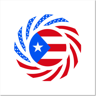 Puerto Rican American Multinational Patriot Flag Posters and Art